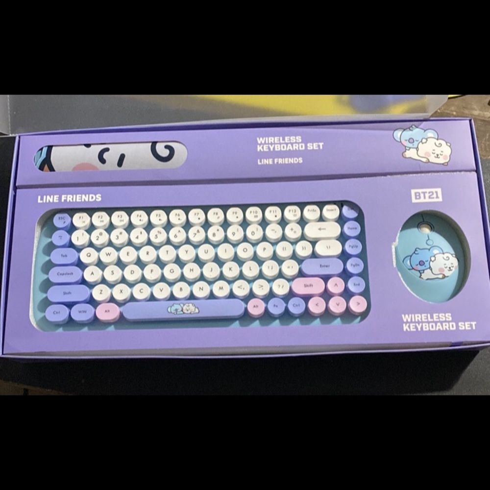New BT21 Koya RJ 3 piece keyboard, mouse, pad set